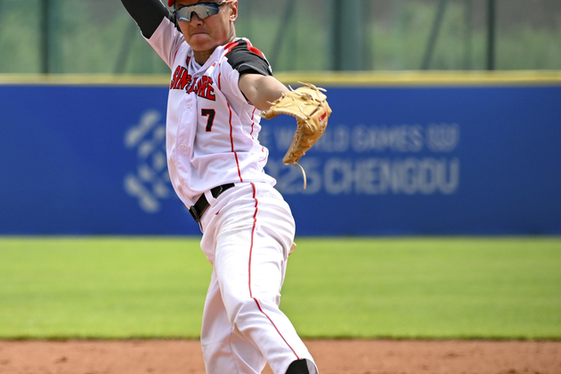 (SP)CHINA-CHENGDU-THE WORLD GAMES 2025-SOFTBALL-MEN-PRELIMINARY ROUND-SGP VS CAN (CN)