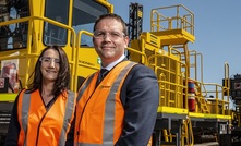 Mark Norwell with Ausdrill CFO Theresa Mlikota