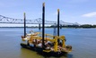 Fugro is making use of a third-party lift boat, specially equipped to operate in both shallow and deeper waters with minimal environmental disturbance, to undertake site investigation for the new US 51 Cairo Bridge in Ballard County, Kentucky. Credit: Fugro