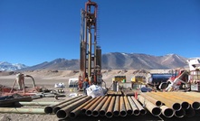 Drilling at Caspiche in Chile. Large, low-grade gold-copper deposit targeted by major Goldcorp