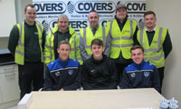 Fans meet Portsmouth FC players at Covers 