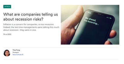 What are companies telling us about recession risks?