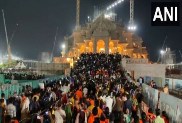 Massive devotee turnout at Ayodhya's Ram Temple as queues stretch from dawn to late night