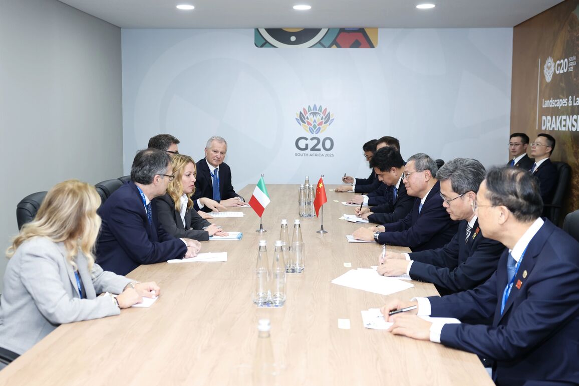 SOUTH AFRICA-JOHANNESBURG-CHINA-LI QIANG-ITALIAN PM-MEETING