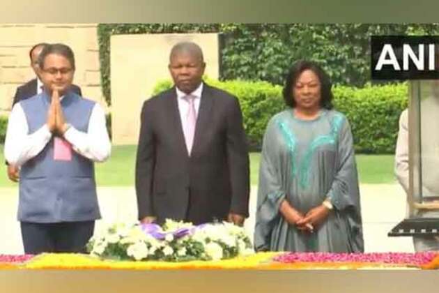 Angolan President Joao Manuel Lourenco pays tribute to Mahatma Gandhi at Rajghat