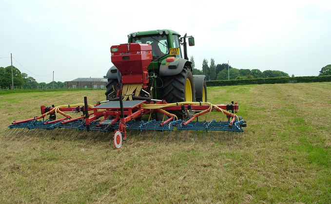 Overseeding into an existing sward can be a low-cost alternative to ploughed reseeding.