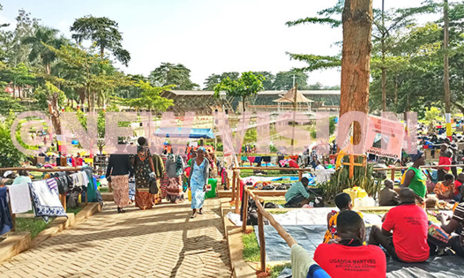 Pilgrims throng Namugongo Pilgrims throng Namugongo