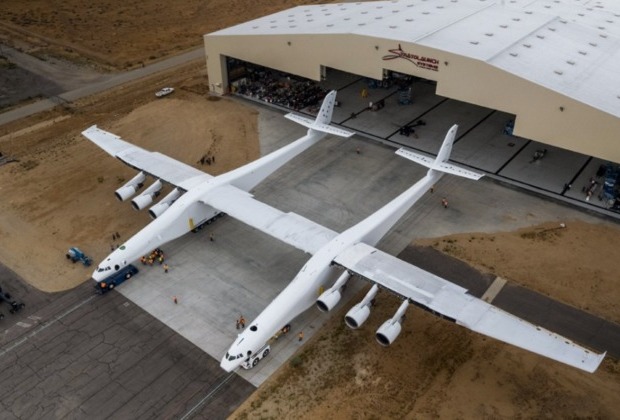 Packed with six engines, the world&rsquo;s biggest airplane is wider than a football pitch