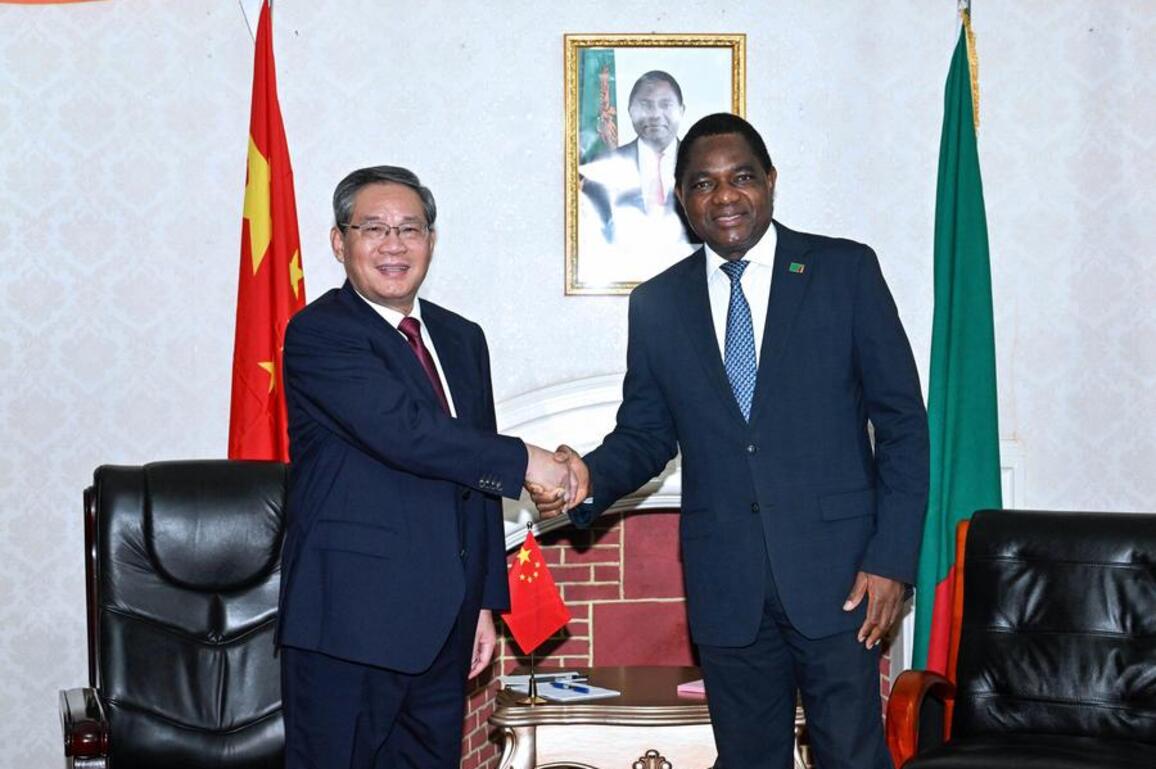 China ready to explore industrial cooperation potential with Zambia, says Chinese premier
