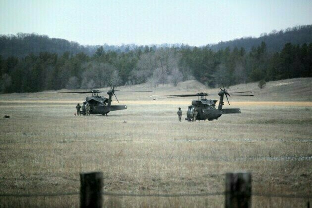 Wisconsin National Guard troops with 147th Aviation Regiment hold April 2025 drill training at Fort McCoy