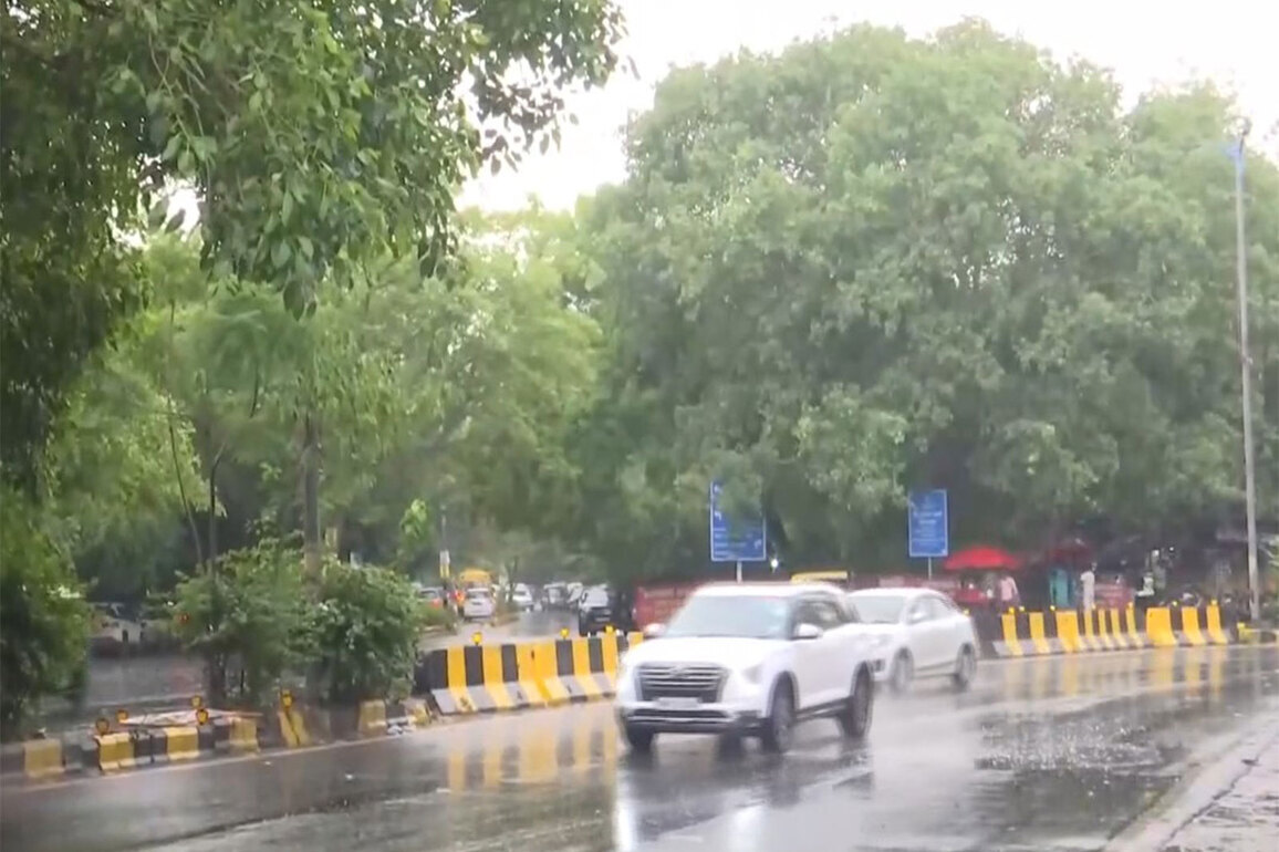 Delhi witnesses light rainfall, breeze brings brief relief amid continuing heatwave conditions