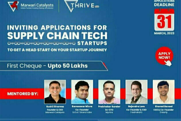 Marwari Catalysts invites Supply Chain Tech startups for its Accelerator Programme - Thrive
