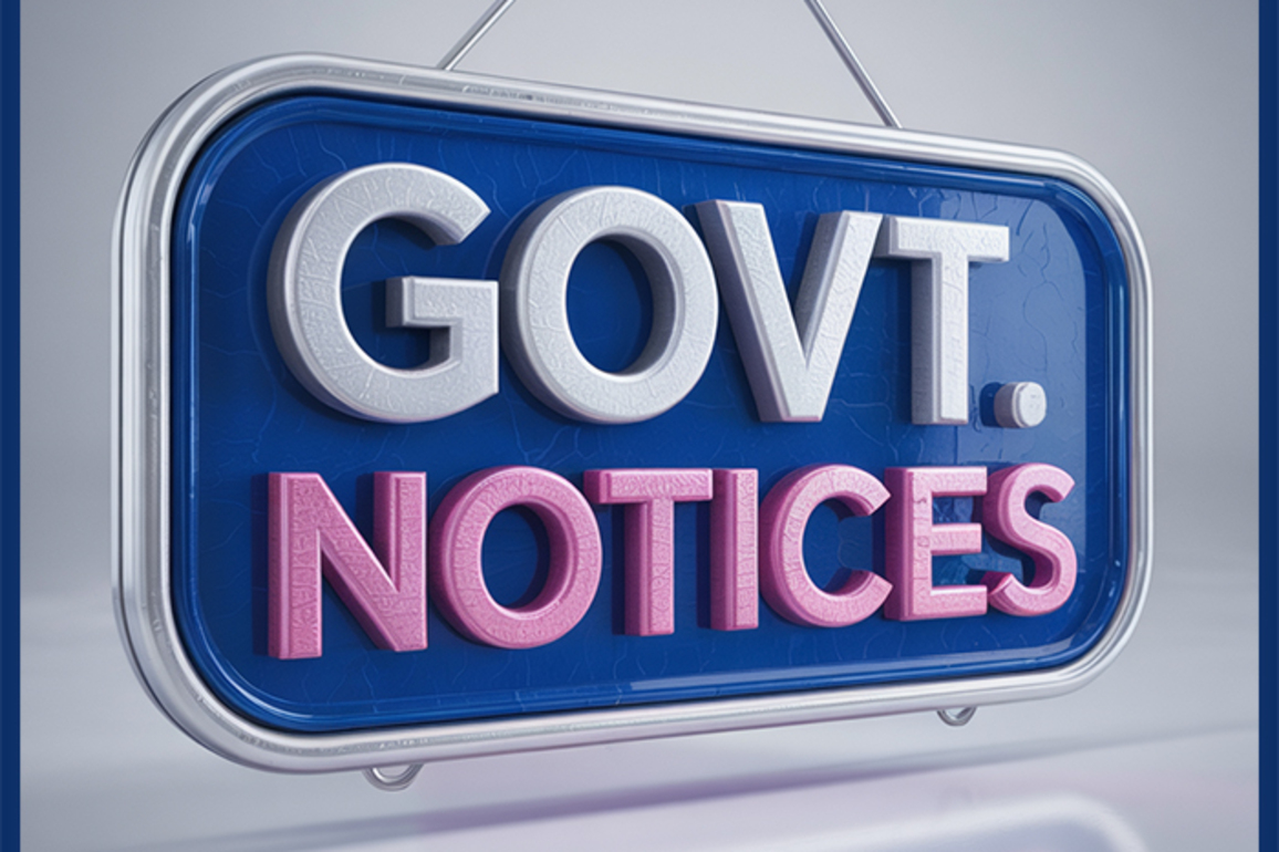 Official Govt &amp; Legal Notices For May 21 2025