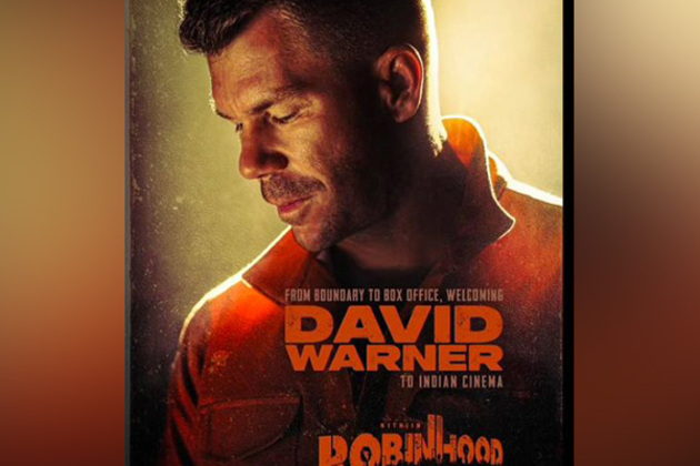Australian cricketer David Warner to make his Telegu cinema debut with 'Robinhood', check out his first look