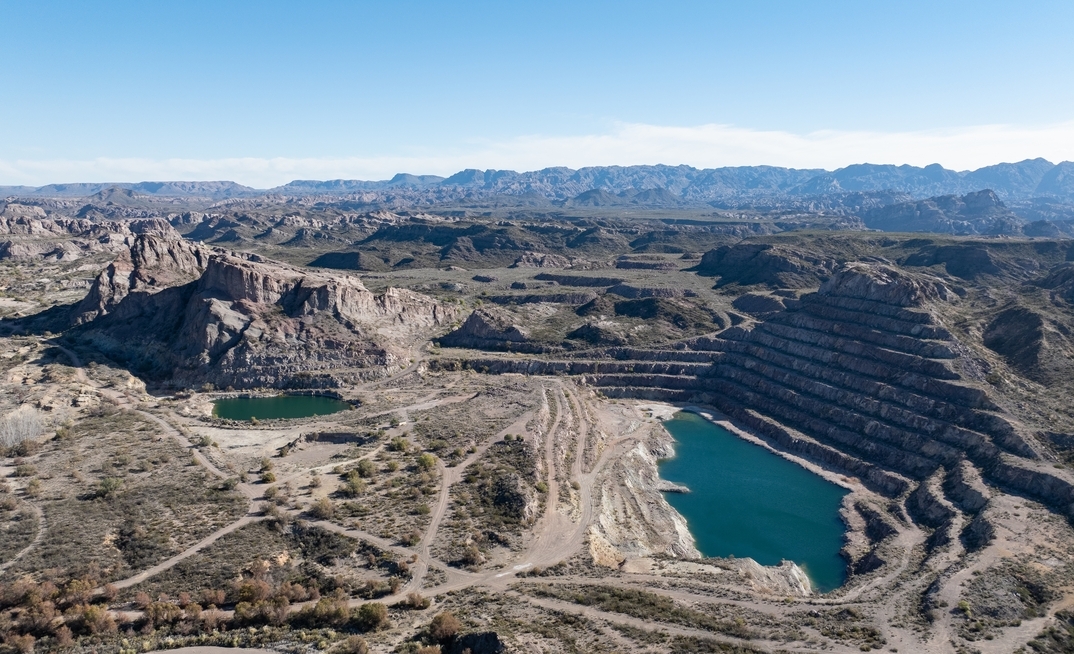 Former uranium mine, open-pit