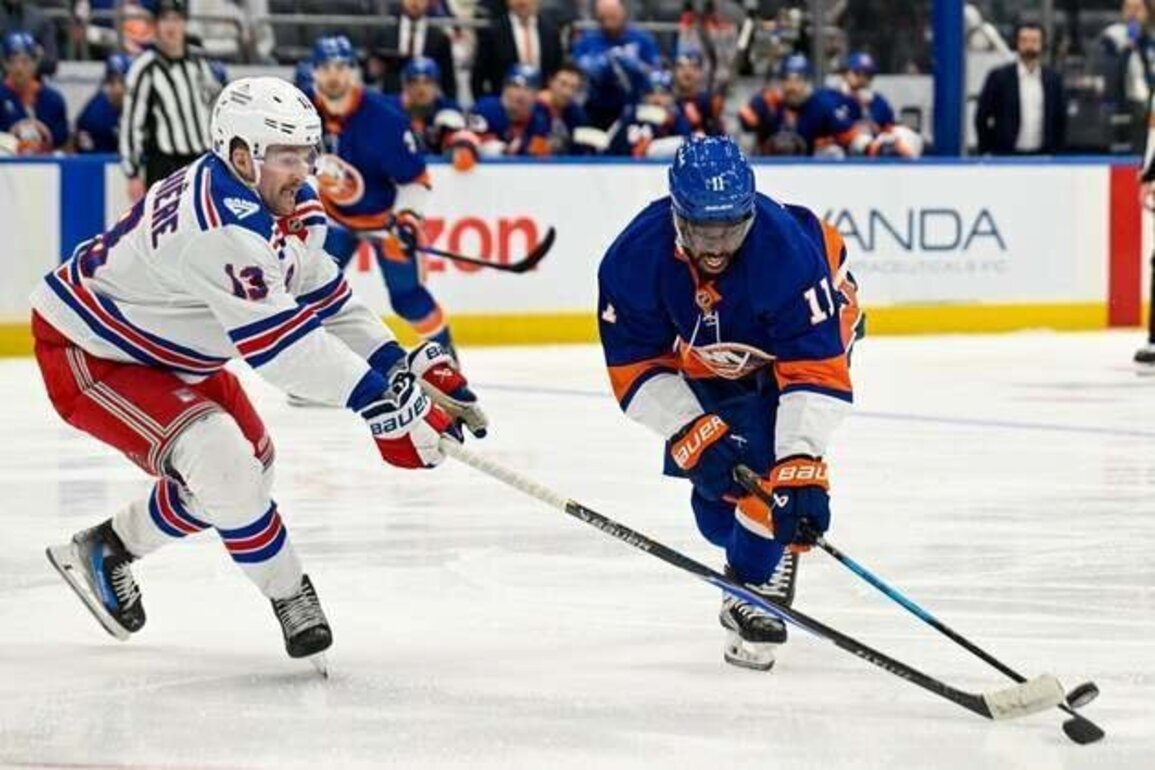 Ascending Islanders seek season sweep of reeling Rangers