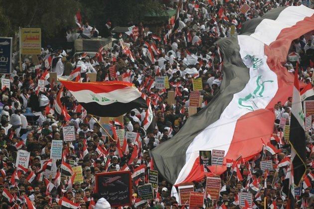 Thousands Rally In Baghdad Against U.S. Military Presence