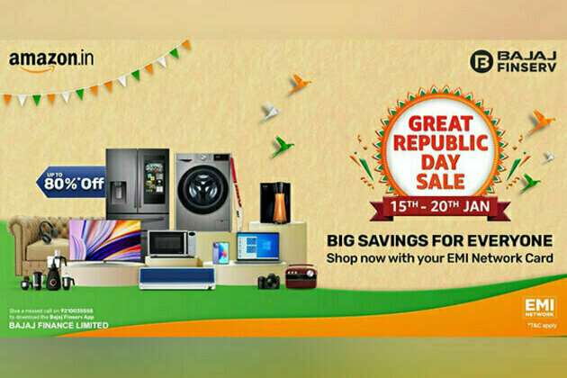 Amazon Great Republic Day Sale - Get Exciting Offers with No Cost EMI Offers on Bajaj Finserv EMI Network Card