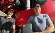 BBLeap’s Peter Millenaar (right) and Lud Uitdewilligen in Dimboola, Victoria, to install the first BBLeap spraying system.  