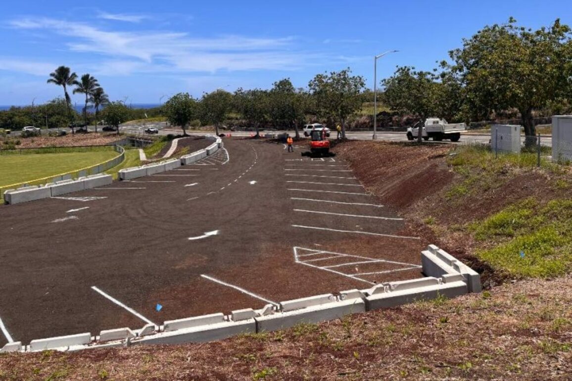 New parking lot with 22 spaces completed at William Charles Lunalilo Playground in Kona