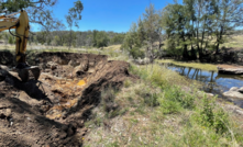  Excavation site adjacent to Frazers Creek.