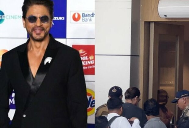 Shah Rukh Khan snapped in his signature ponytail look