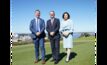  Peter Coleman with IBE CEO Stephen Gauld and COO Yolanda Gauld. 