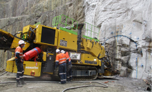  The newly developed, all electric Komatsu MC51 continuous miner commencing the decline at Hillgrove Resources’ Kanmantoo Underground project