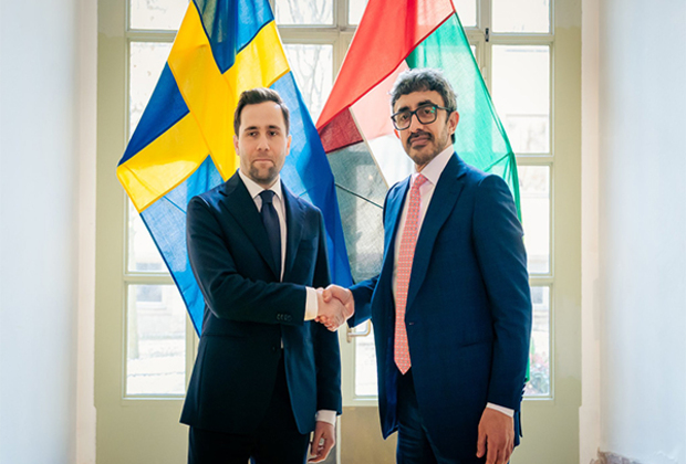 UAE's Foreign Minister meets Sweden's Minister for International Development Cooperation and Foreign Trade