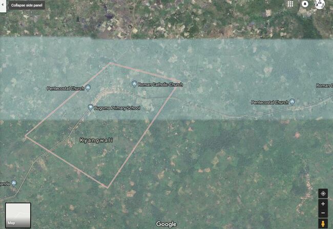   satellite view of yangwali ettlement in ikuube districtreditoogle arth