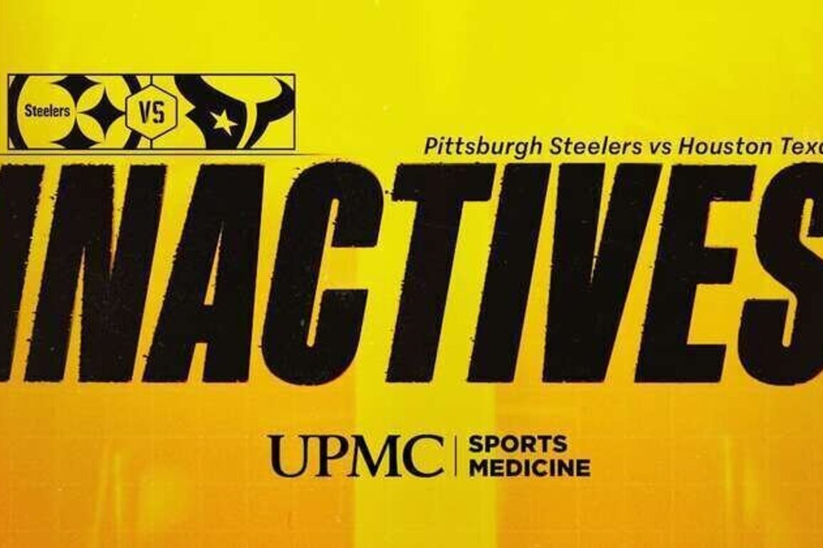 Steelers inactives for Wild Card Game vs. Texans