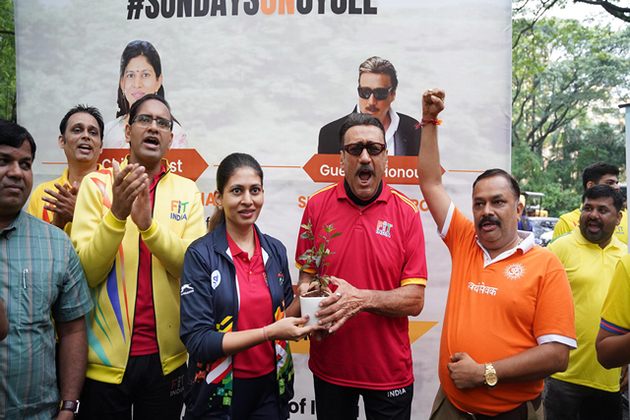 Raksha Khadse, Jackie Shroff inspire citizens at 38th edition of Sundays on Cycle