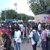Chennai's Marina beach bustles with festive spirit on Diwali