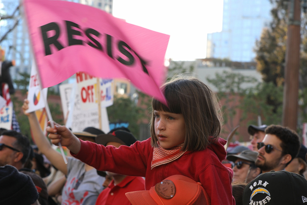 U.S.-LOS ANGELES-PROTEST-TRUMP