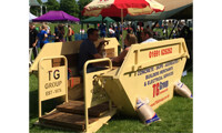 Tudor Griffiths converts a skip into seats