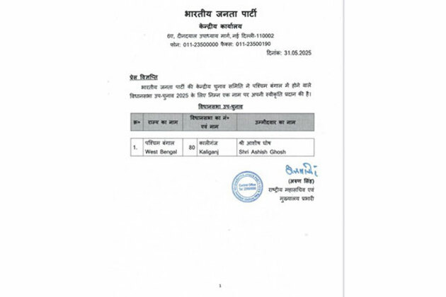West Bengal: BJP announces Ashish Goyal as party candidate for Kaliganj constituency bypoll