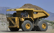 The Cat 798 AC mining truck at Caterpillar's proving grounds in Arizona, US
