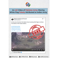 PIB's fact-checking unit busts fake video claiming Indian Army waving white flag across LoC
