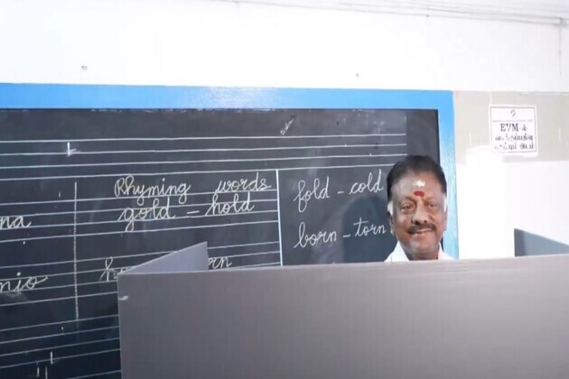 Tamil Nadu Polls: Former CM and DMK candidate O Panneerselvam casts vote in Periyakulam