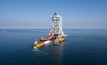  The Svanen, Van Oord's 8,000-tonne heavy lift installation vessel is installing monopiles fro a wind farm in the Baltic Sea