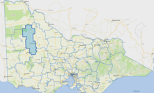 A map of Victoria with the north west region in blue.