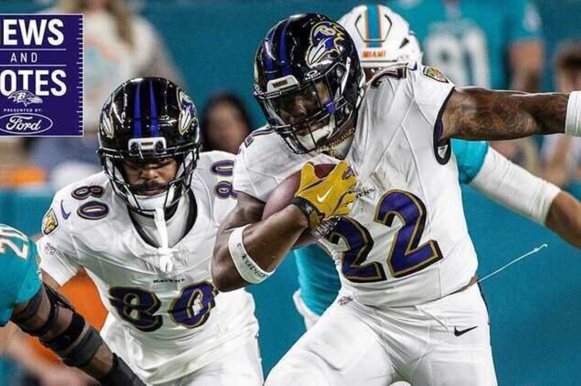 News & Notes: Ravens Want to Get Run Game Going vs. Browns