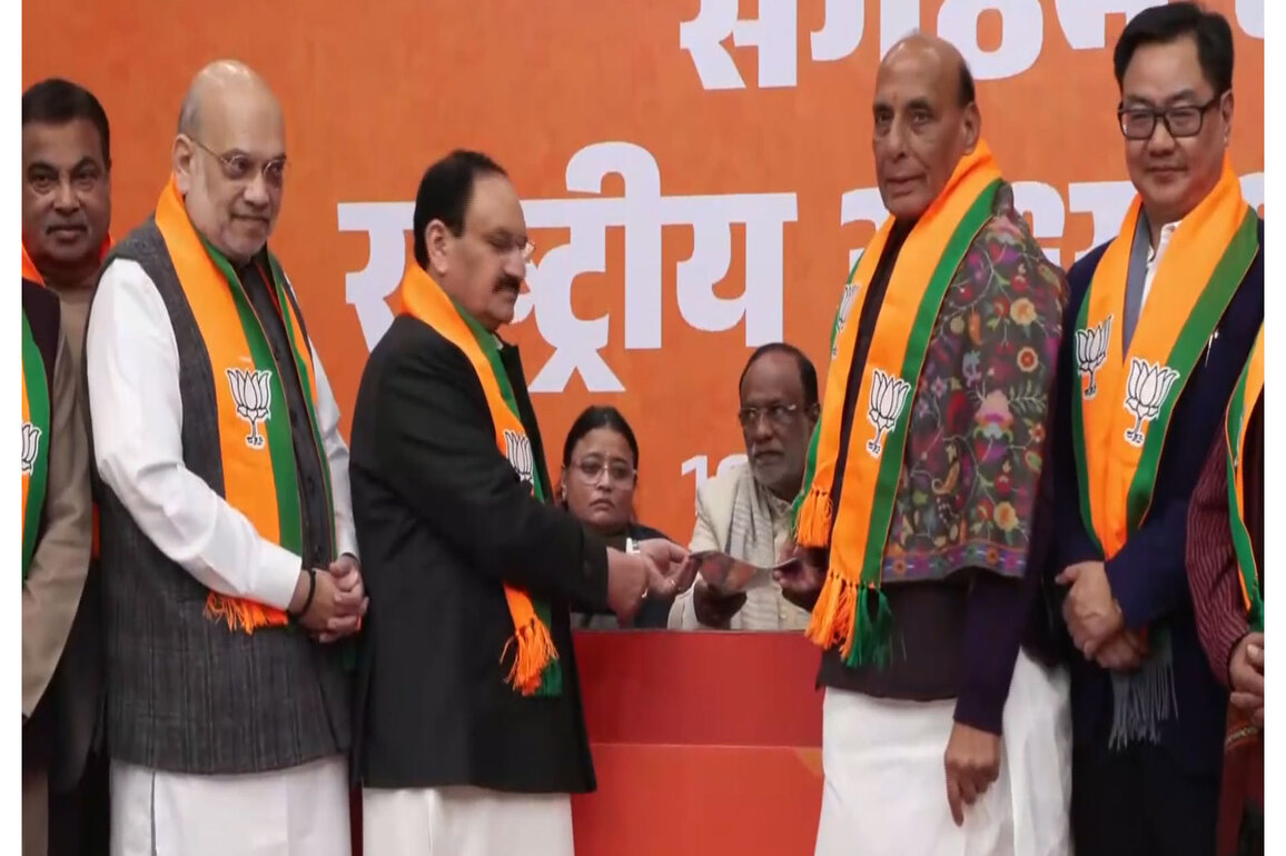 Nomination process to elect BJP National President begins at party headquarters in Delhi