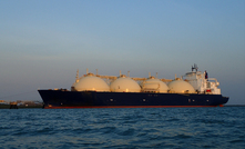 LNG gas tanker.