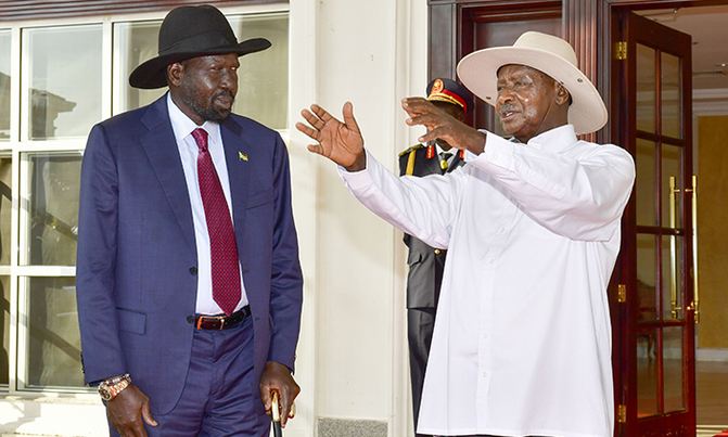 Museveni, Kiir hold bilateral talks Museveni, Kiir hold bilateral talks
