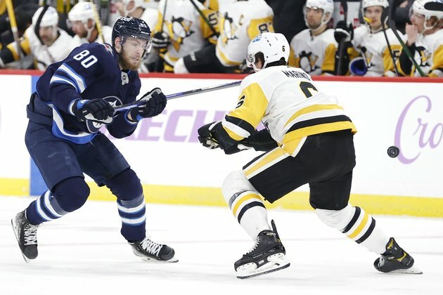 Jets try to muster energy for Penguins at end of trip