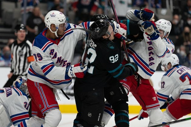 Igor Shesterkin stars in return as Rangers blank Sharks