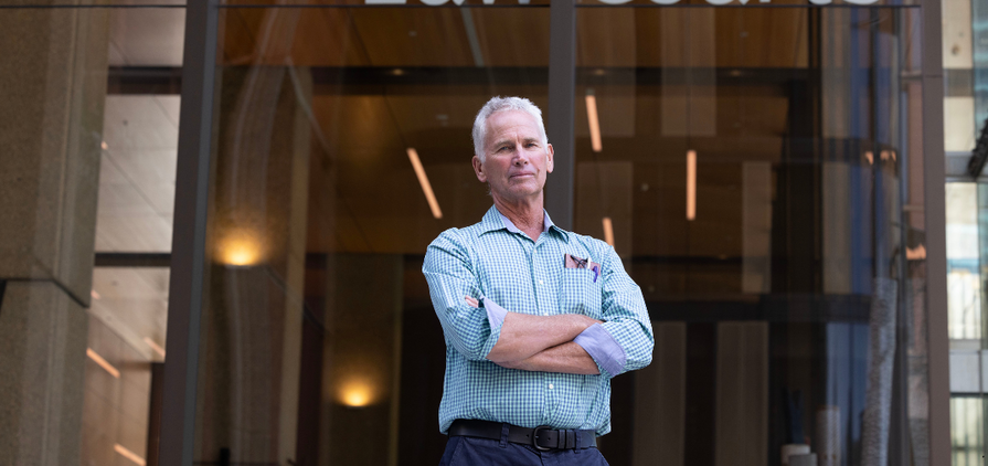 Alistair Donaldson from MGPA outside Sydney courts