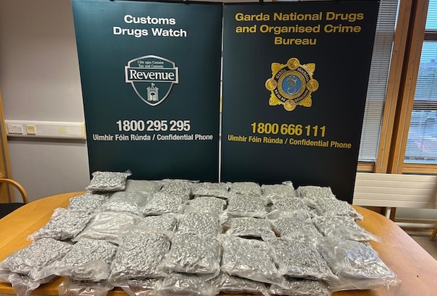 Joint agency raid results in seizure of 28.5kg of cannabis herb in Dublin