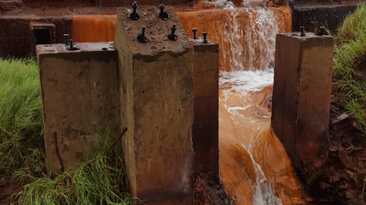 Krugersdorp derelict Gold mine shaft in Gauteng Province, South Africa